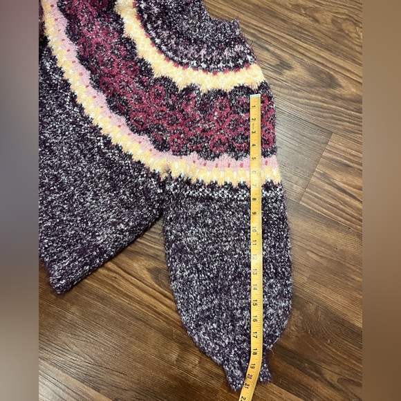 FREE PEOPLE Festive Frost Pullover BlackBerry Wine Combo Size XS - Picture 11 of 12